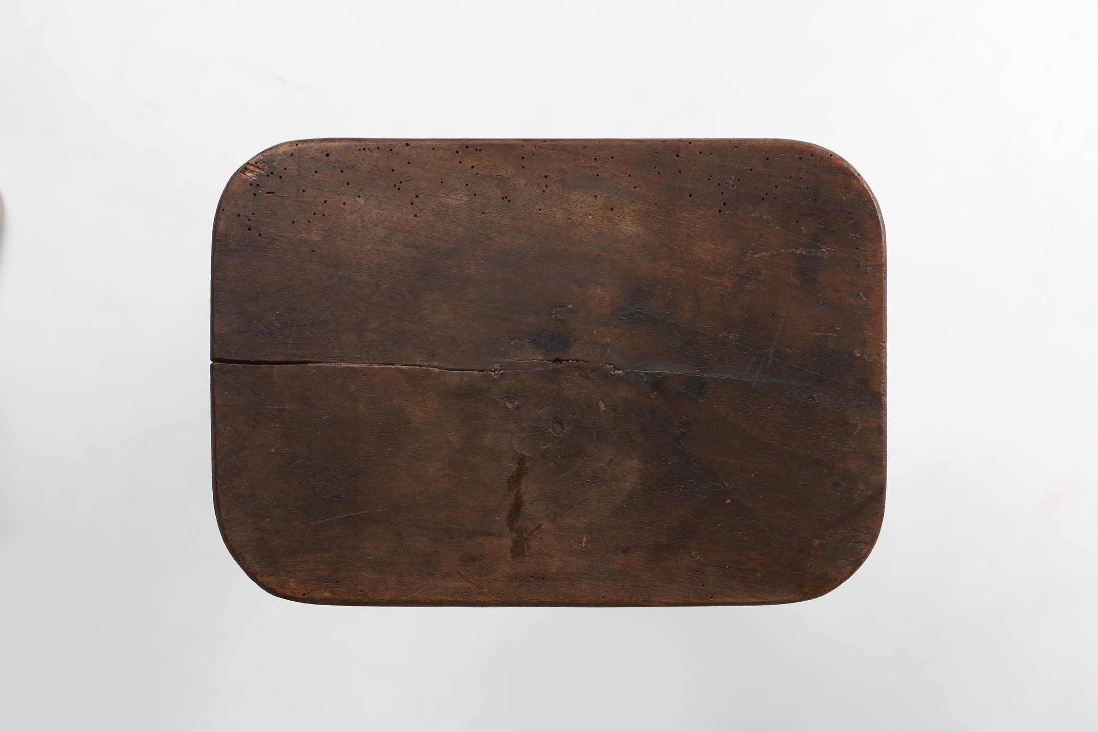 Rustic wooden stool with legs made of a tree branch, France, 1850thumbnail
